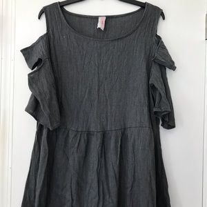 Unique cut out shoulder blouse